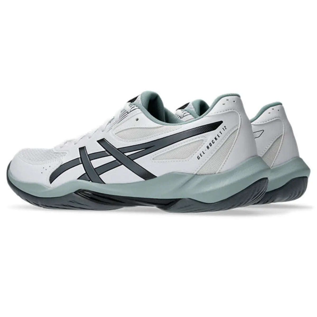 Asics GEL-Rocket 12 - White/Steel Grey - Heren Hockeyschoen