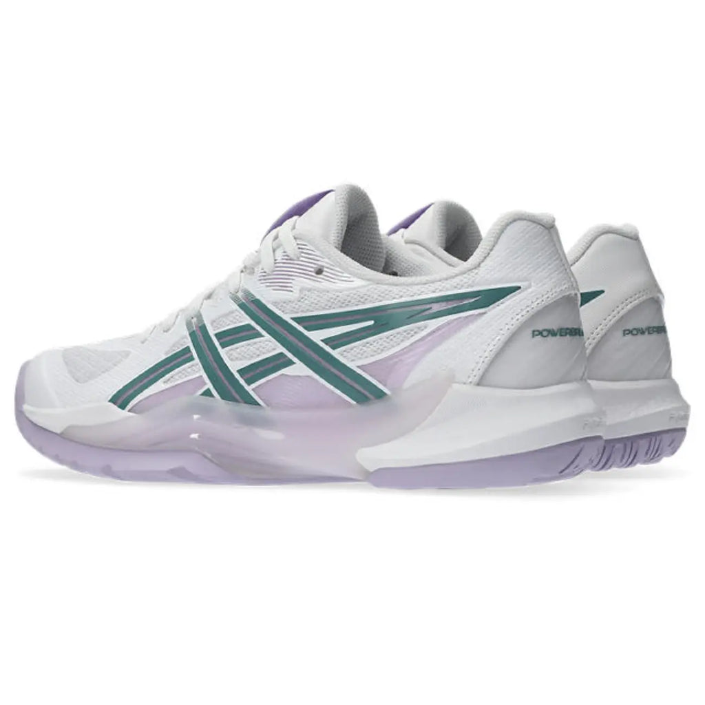 Asics Powerbreak FF - White/Foggy Teal - Dames Hockeyschoen