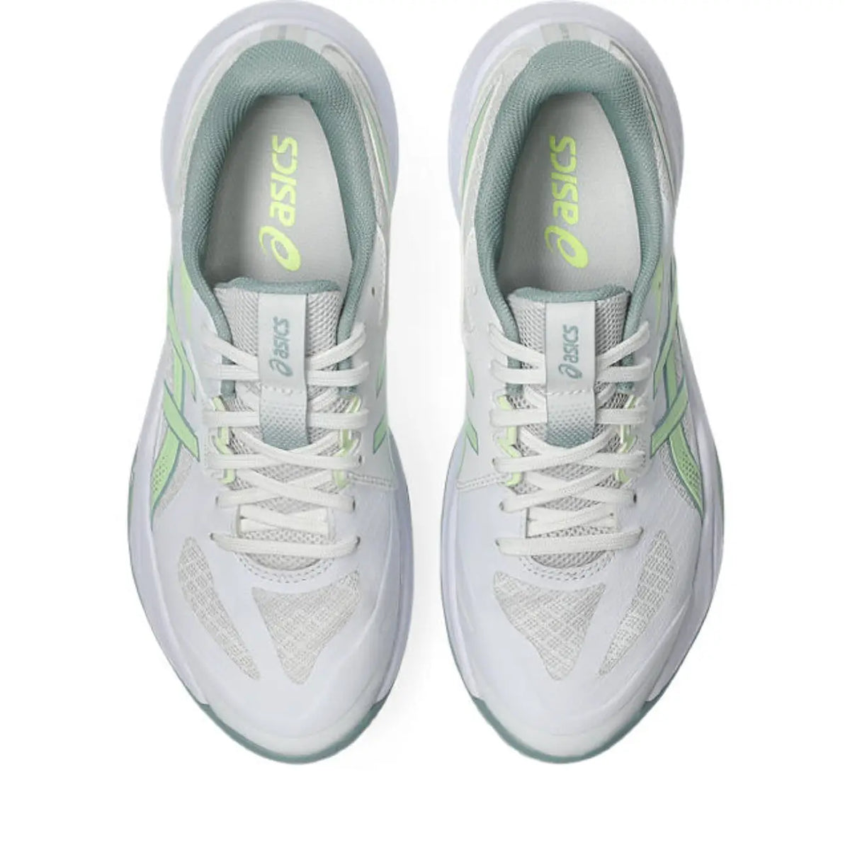 Asics GEL-Tactic 13 - White/Illuminate Yellow - Dames Hockeyschoen
