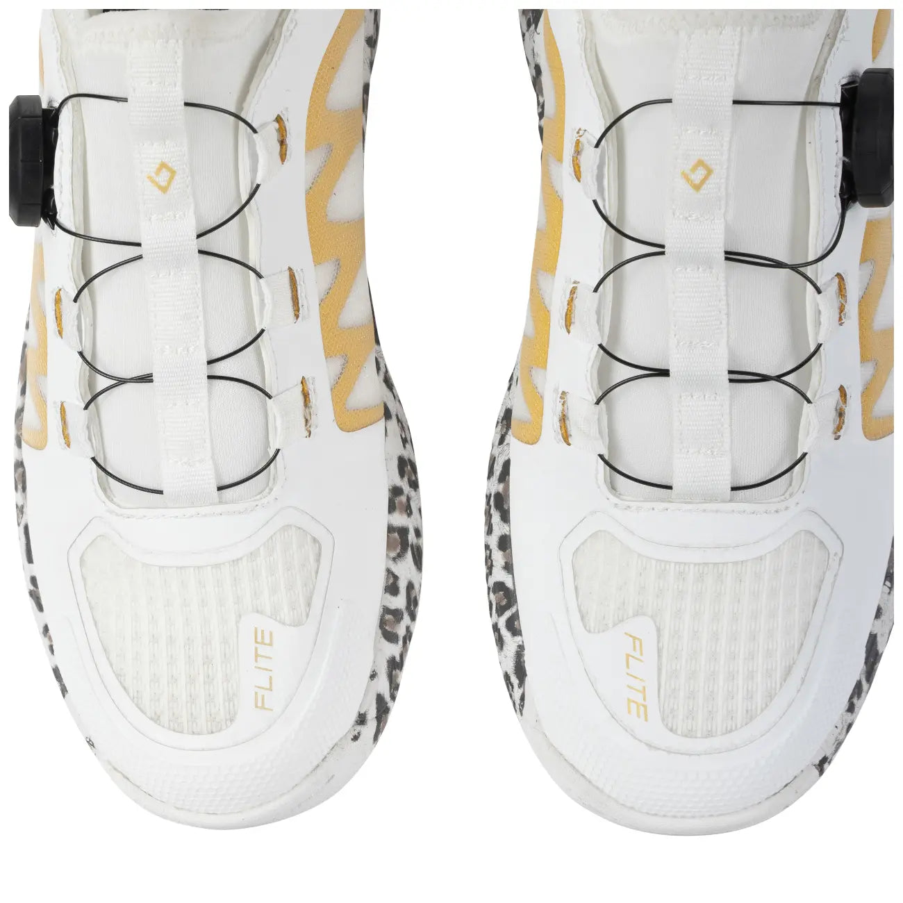 Brabo Shoe Elite Wh/Gold/Leo QuickLock Hockeyschoen