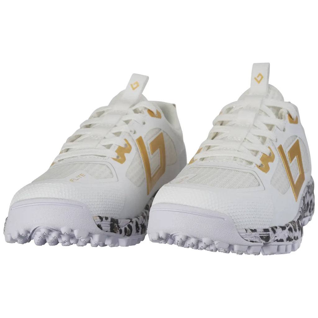 Brabo Shoe Tribute White/Gold/Leo+Slides Hockeyschoen
