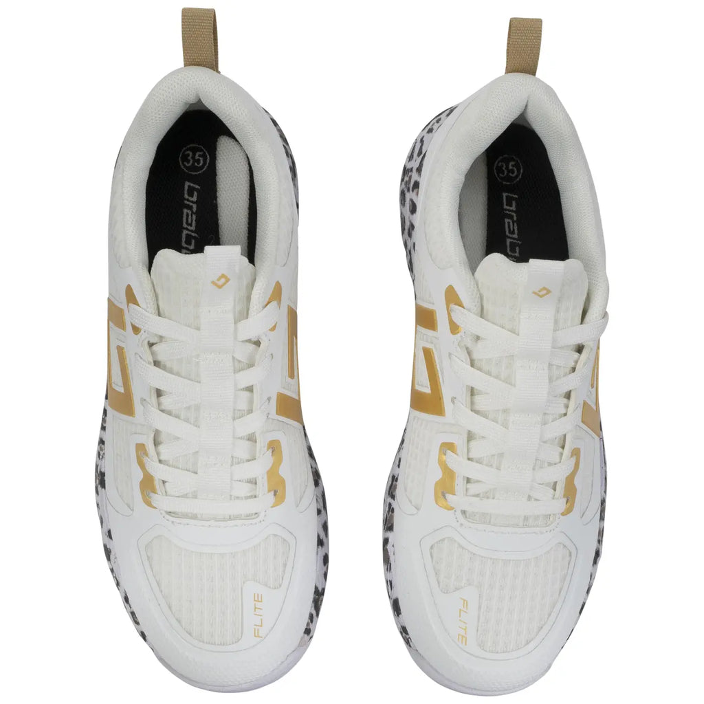 Brabo Shoe Tribute White/Gold/Leo+Slides Hockeyschoen