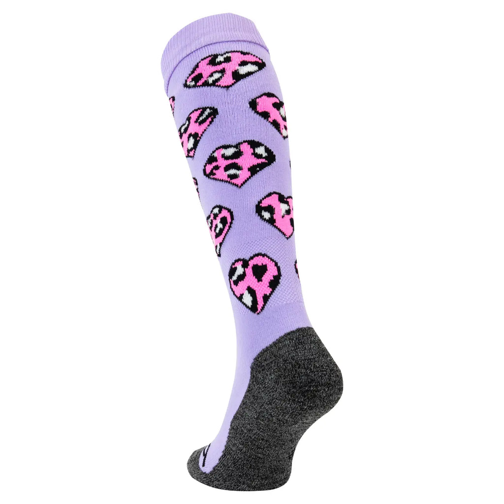 Brabo Socks Hearts Purple Cheetah - productfoto 2
