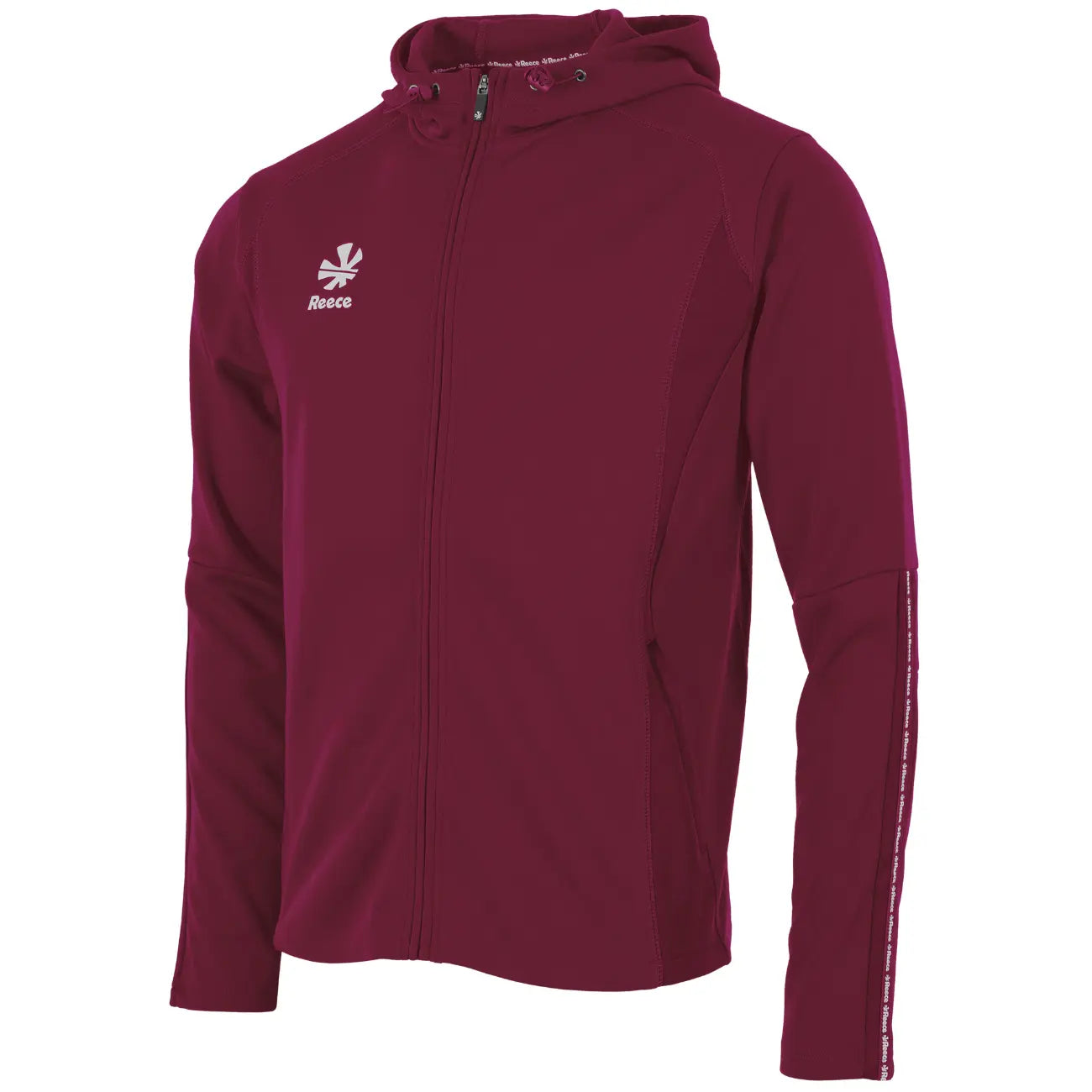 Reece Shift Hooded Full Zip Top - Burgundy Kleding