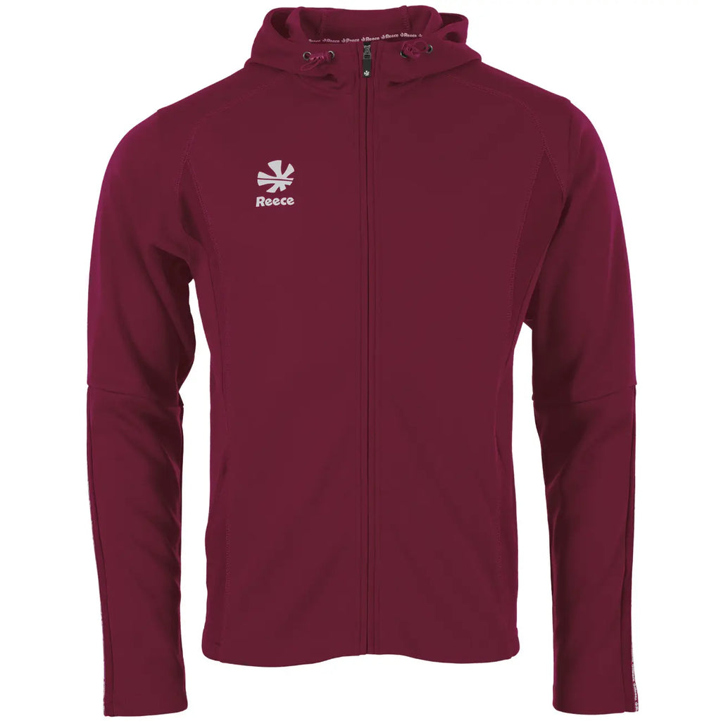 Reece Shift Hooded Full Zip Top - Burgundy Kleding
