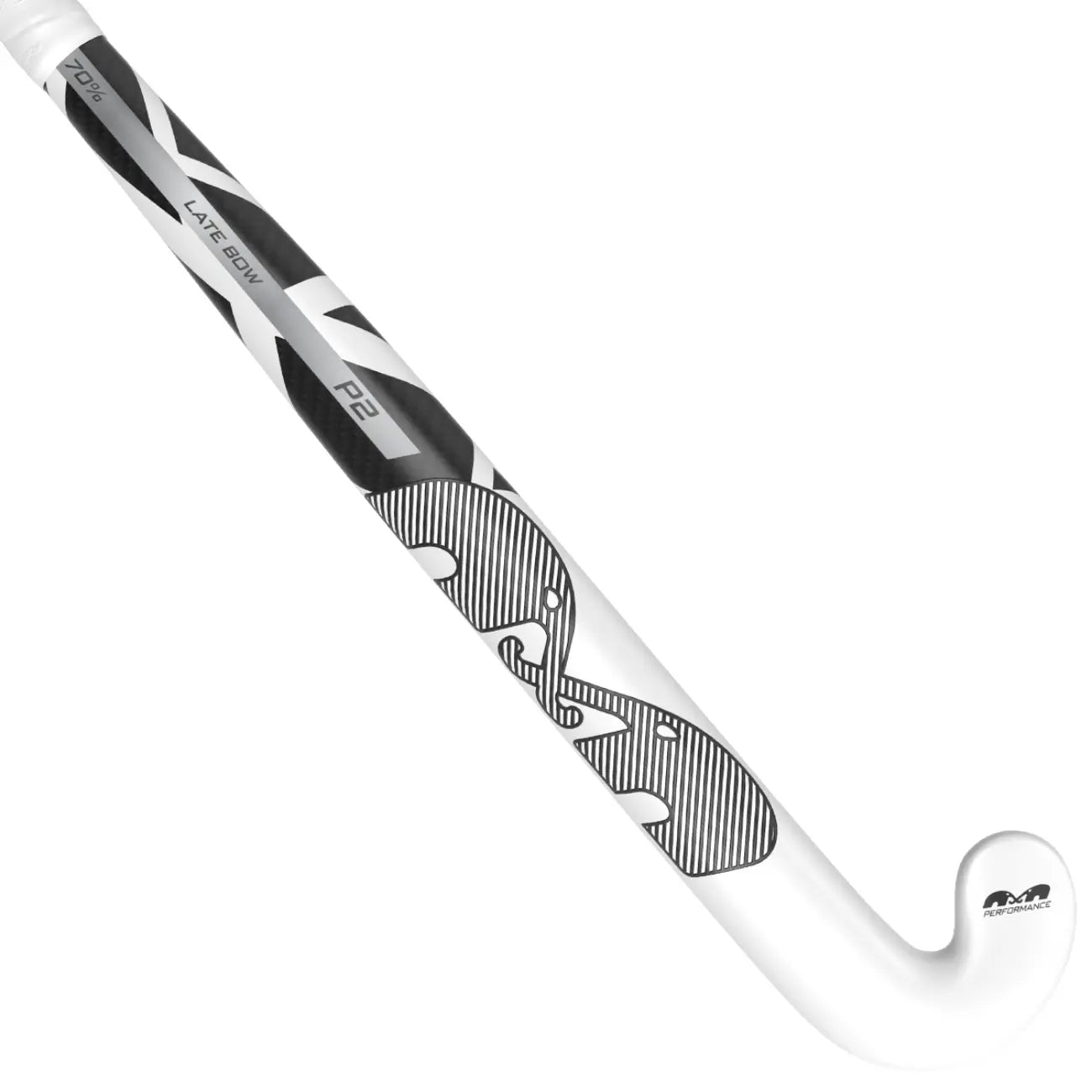 TK P2 Late Bow - White-Black-Silver Hockeystick
